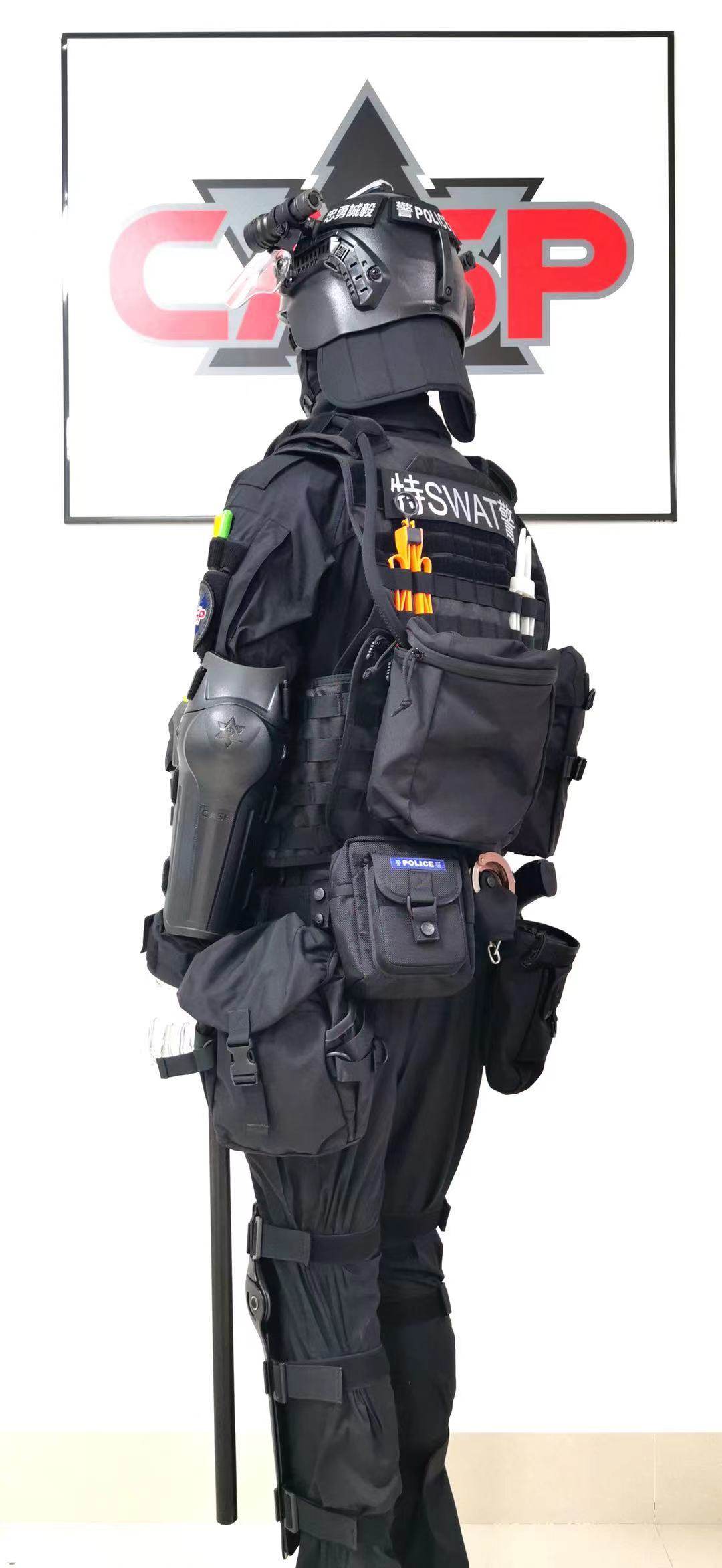 防暴casp轻量量化战术护臂护胫执勤安保四件摄影包