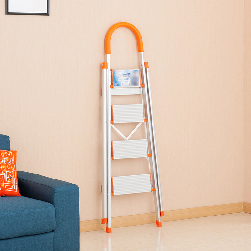 友利特 梯子 铝合金 加厚折叠 家用伸缩梯人字梯铝梯四步梯楼梯