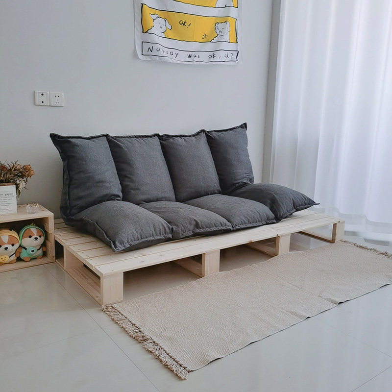 沙发抖音同款床榻榻榻米实木底座小户户型日式实木沙发