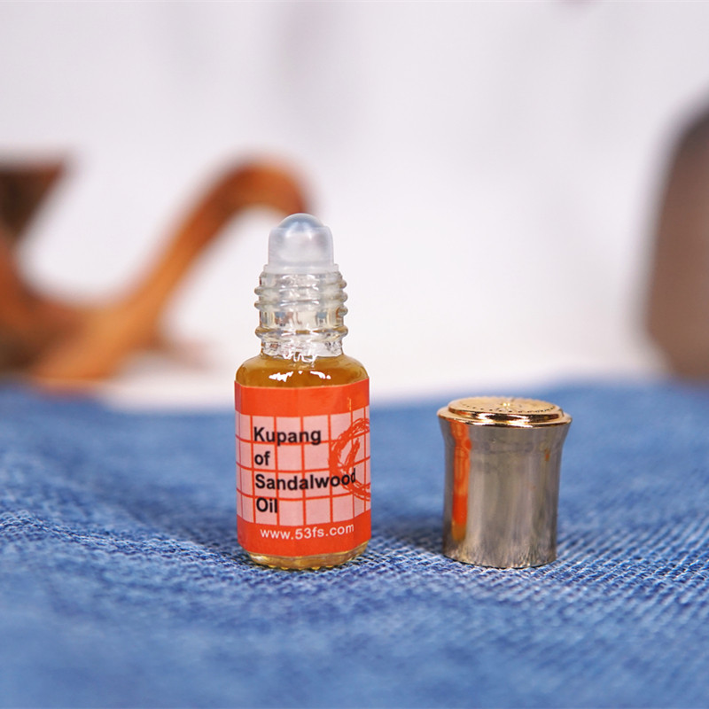 富山香堂古邦白檀香精油3cc单方檀香香油滚珠天然香薰精油