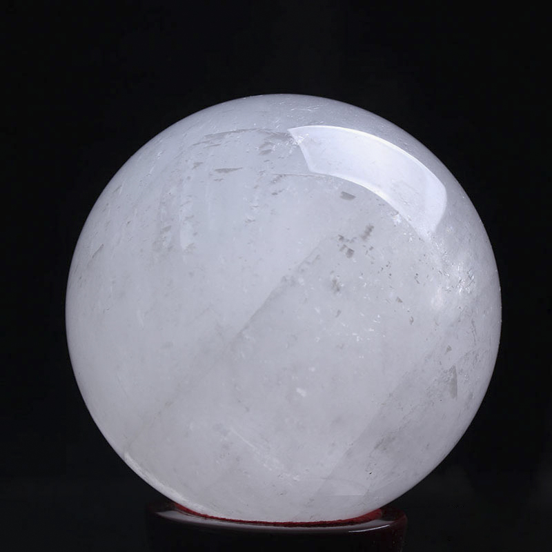 天然白方解方解水晶球方解石冰洲石水晶摆件奇石