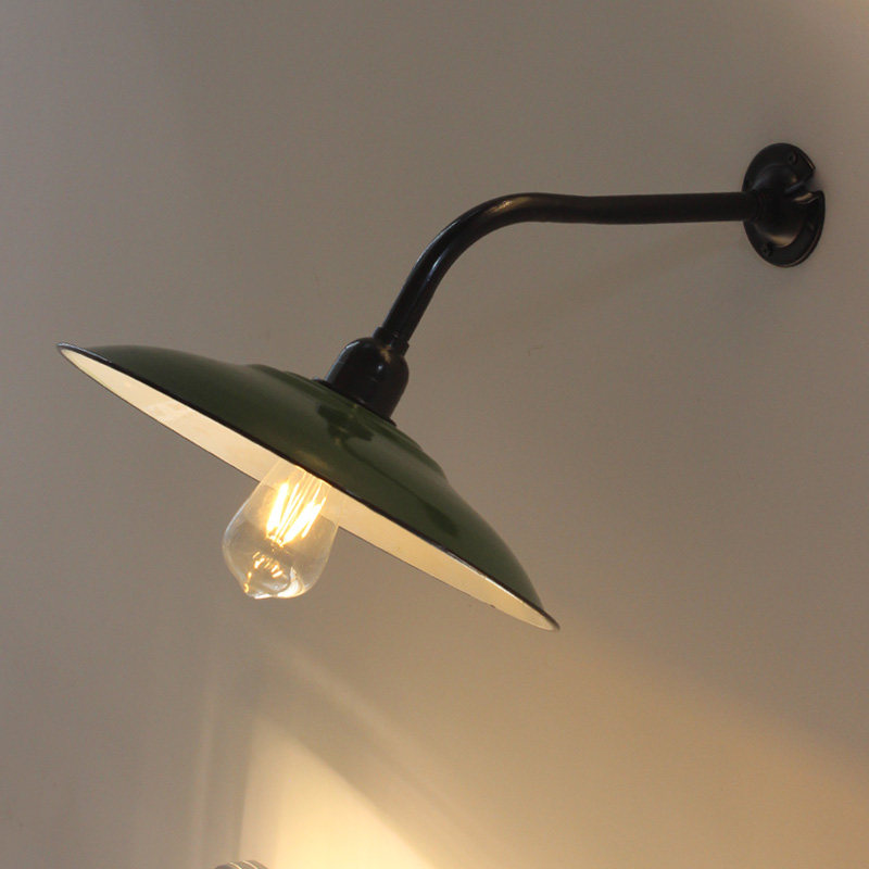 灯罩复古加厚路灯马路灯工矿搪瓷户外军绿老式工矿灯具