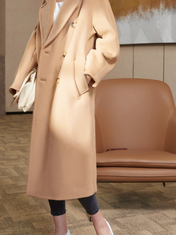 双面羊绒大衣101801中长高端气质宽松毛呢外套cosplay女装