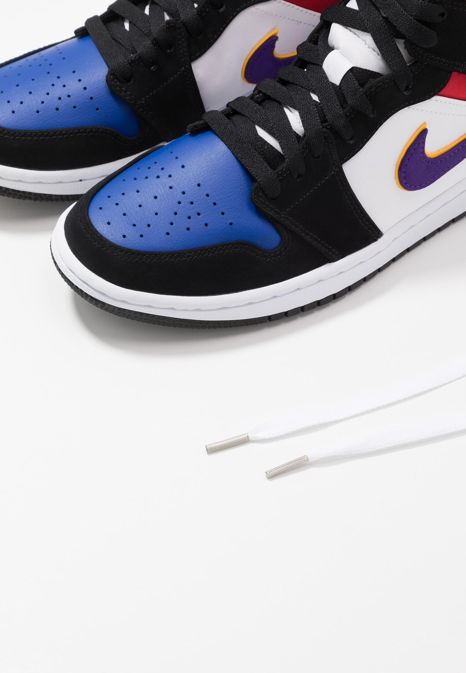 airjordan1midseaj1湖人中帮篮球鞋红蓝bq6931005