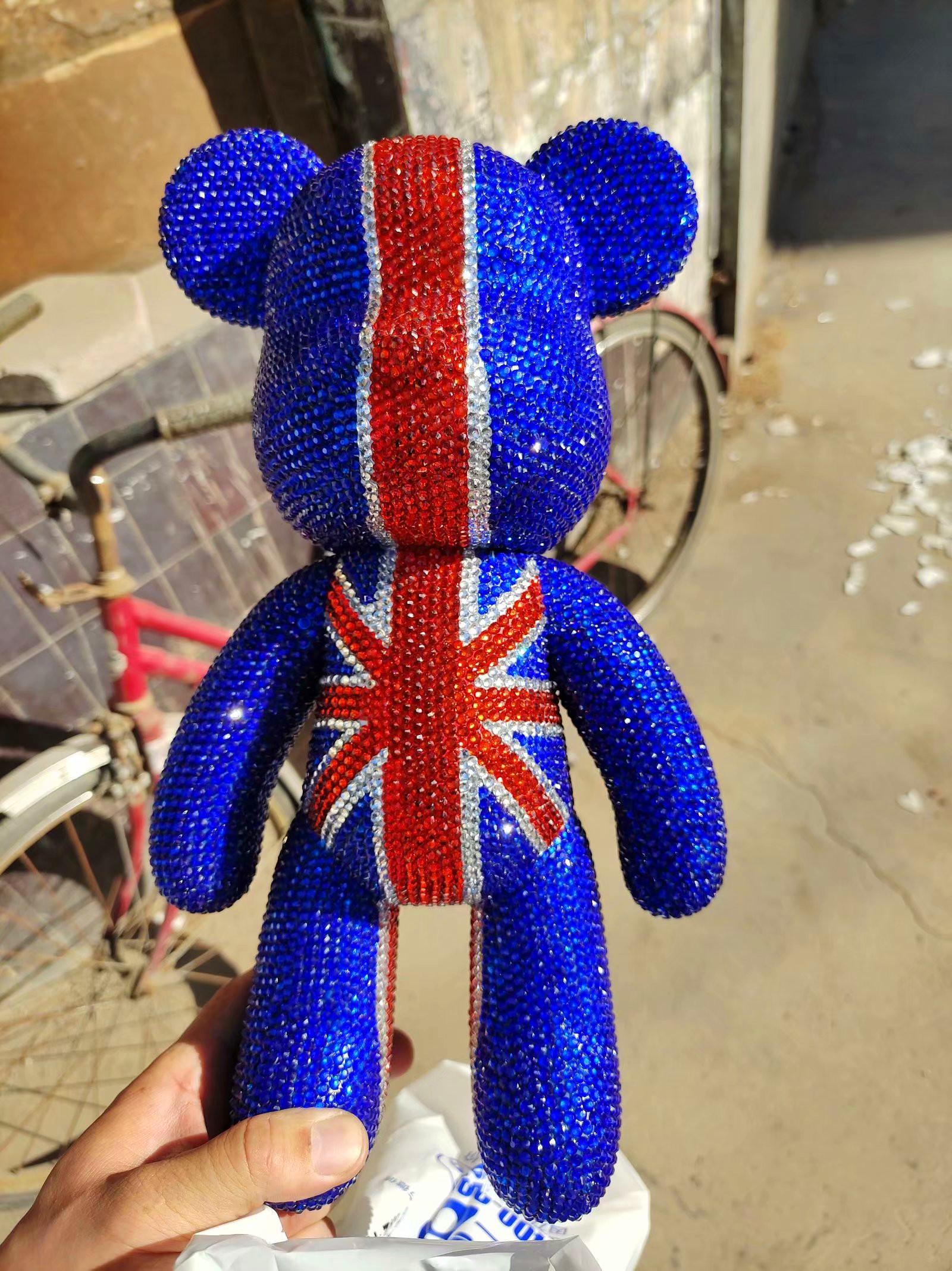 抖音音爆手工diy贴钻暴力熊摆件大号厘米粘钻创意玩偶