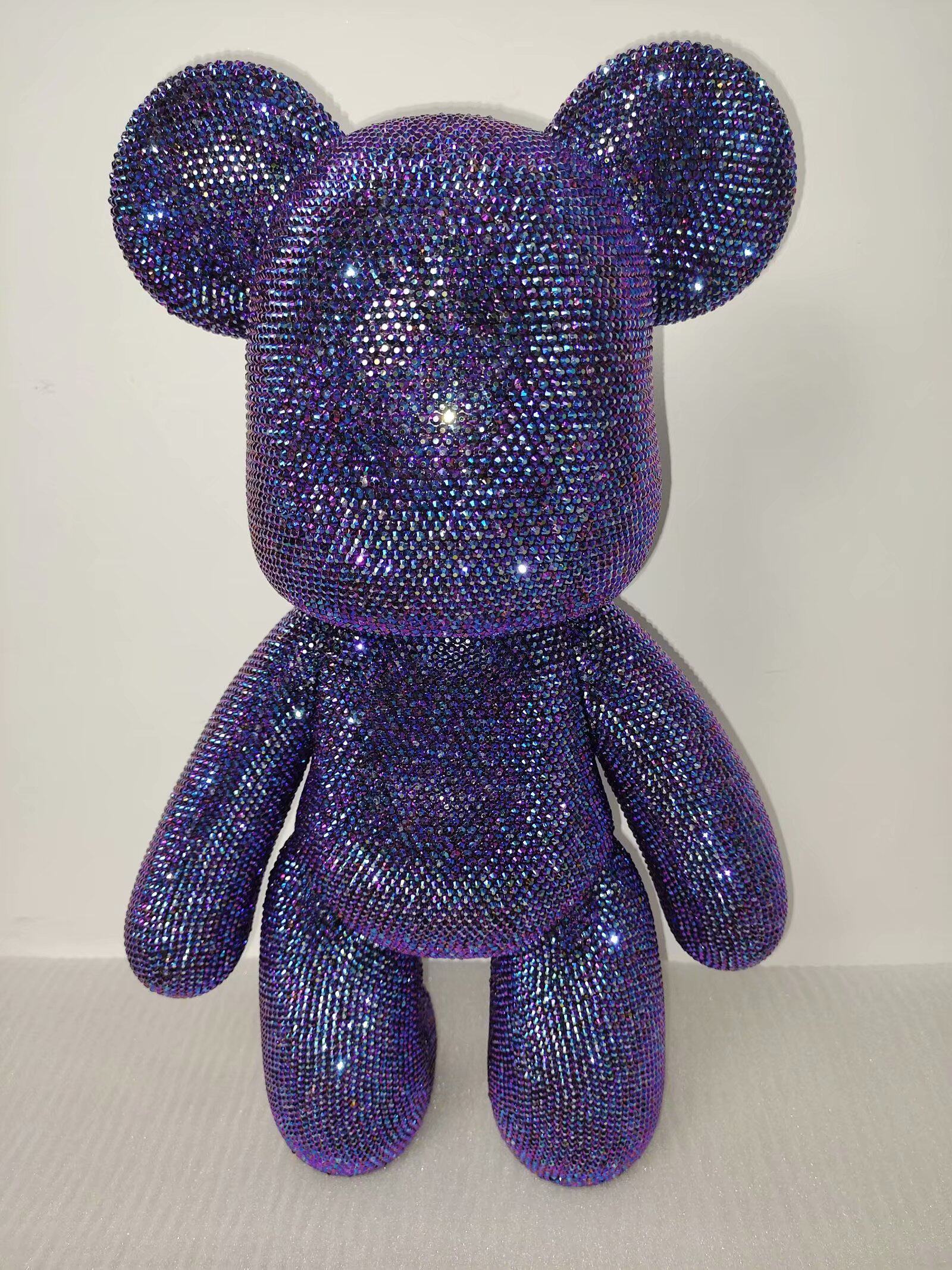 手工礼品网红抖音镶钻熊镶钻diy粘钻摆件厘米摆件