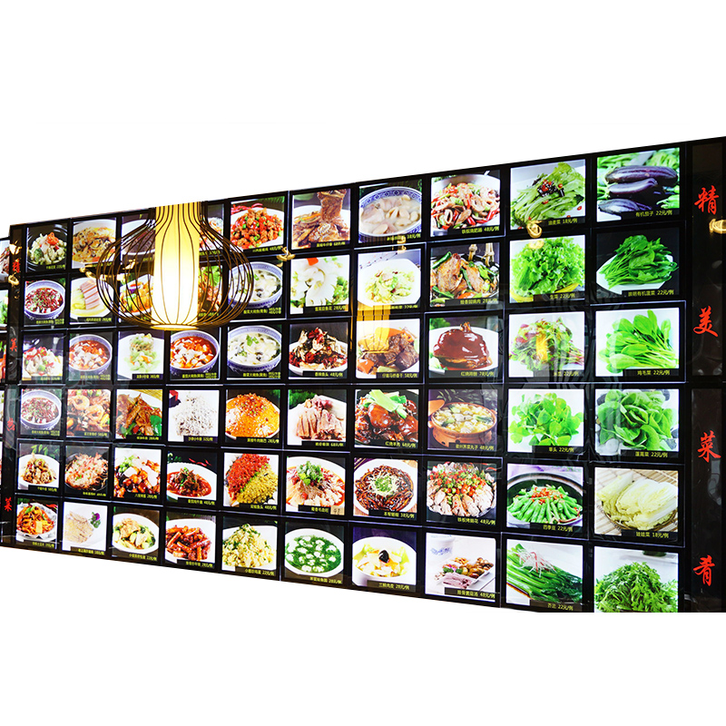 led点菜 饭店发光菜谱点餐菜单菜品展示挂墙磁吸超薄点菜灯箱