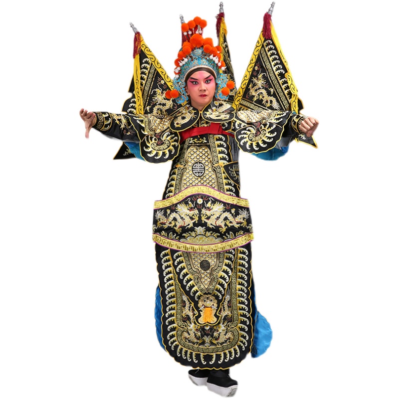 正龙戏装京剧戏曲武生小生花脸霸王武将古装戏民族服装