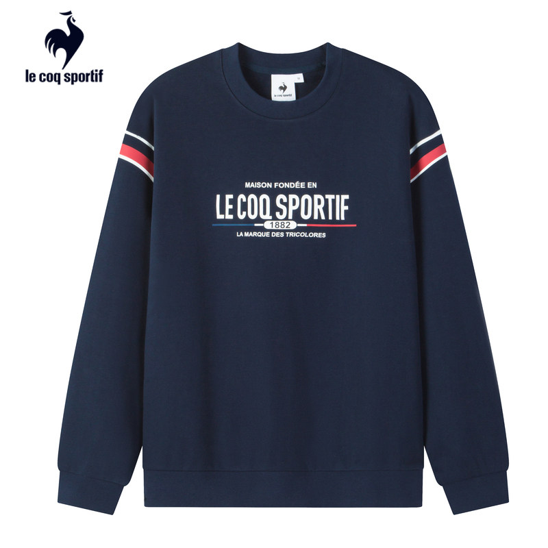 乐卡卡克法国公鸡品牌日常运动休闲系列基础圆领运动卫衣