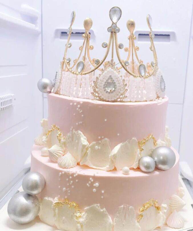 网红皇冠羽毛蛋糕女神闺蜜老婆创意生日蛋糕上海新鲜生日蛋糕