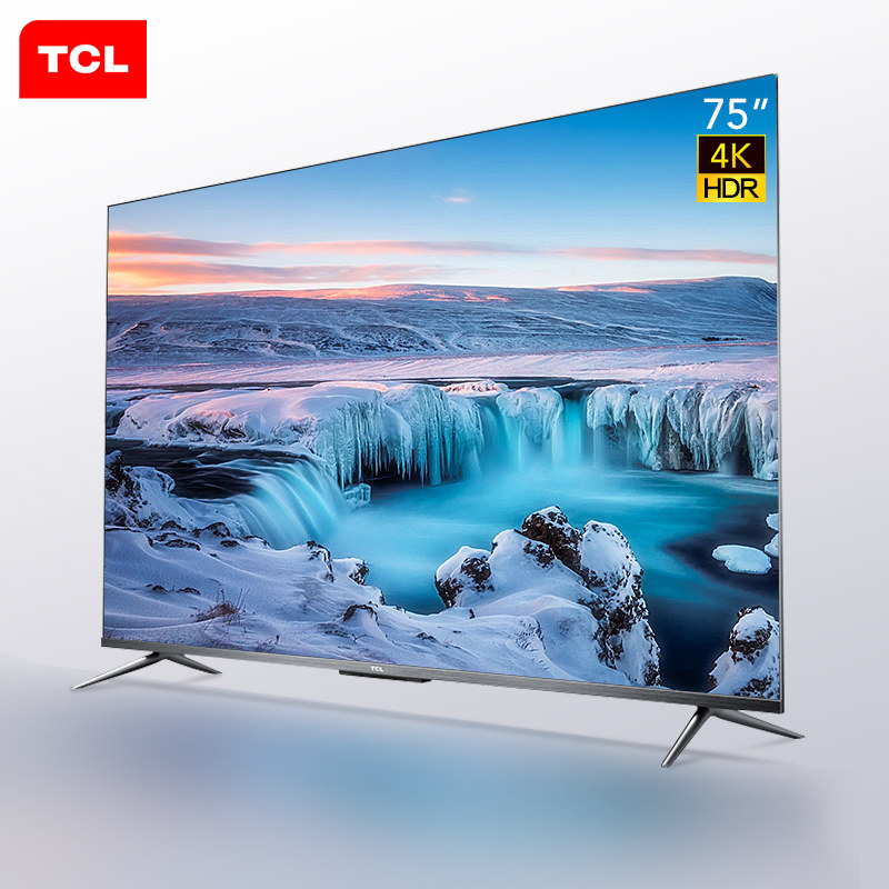 [高配版]tcl75v8 75英寸免遥控语音智能网络超薄液晶智慧屏电视65