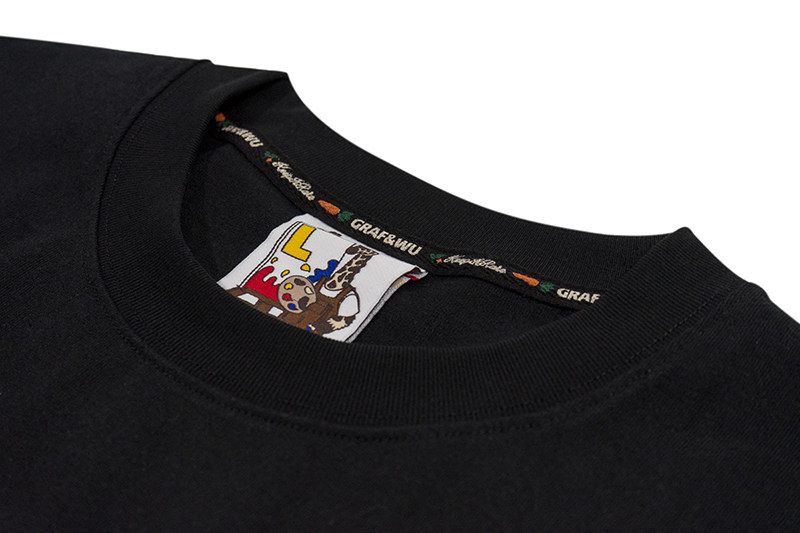 graf字母美式重磅短袖舒适立体原创撞色波普t恤