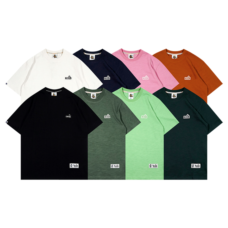 GRAF原创品牌mini小标刺绣Bogo长颈鹿竹节棉基础打底宽松T恤短袖