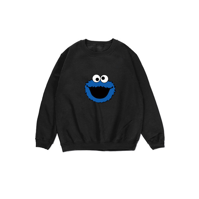 shuttle芝麻街圆领套头卫衣甜饼艾摩elmocookiemonster卫衣