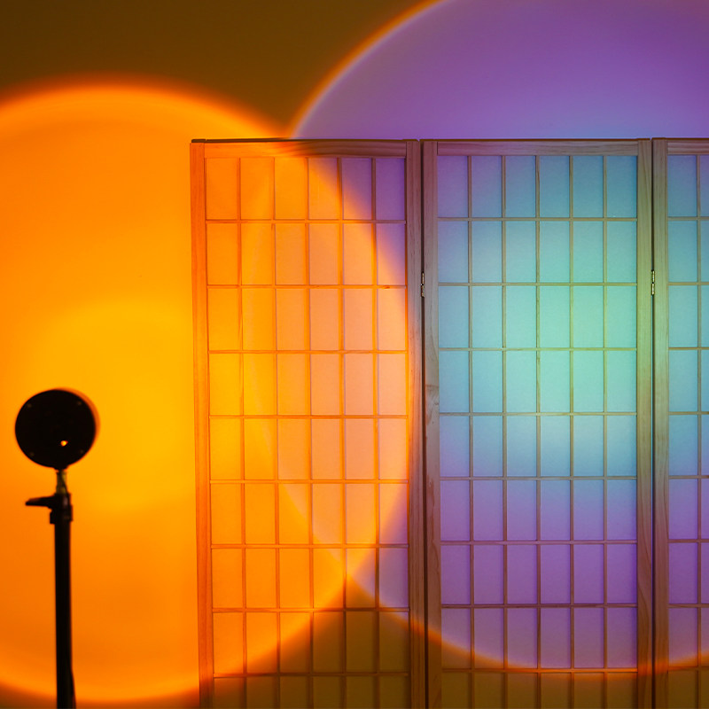 落日布置氛围直播间拍摄音视频抖音摄影打光创意影室灯