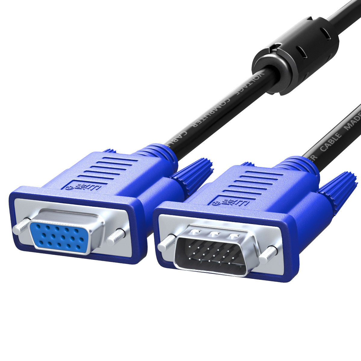 山泽 高纯度无氧铜vga线公对公 电脑连接投影仪转换线5/15/20米