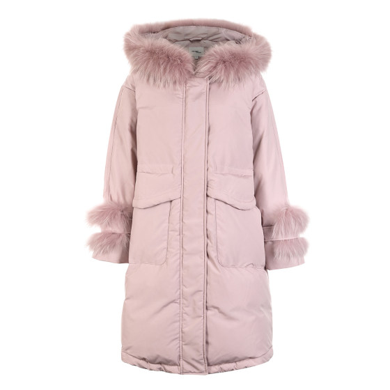 New Detachable Raccoon Dog Fur Drawstring Down Jacket For Women New Detachable Raccoon Dog Fur Drawstring Down Jacket For Women