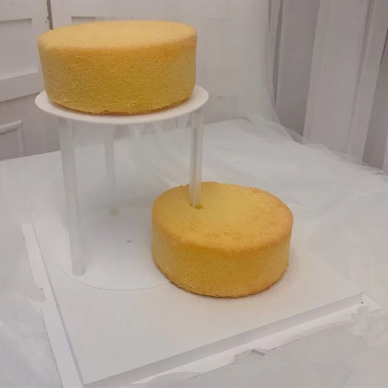 网红悬浮双层蛋糕加高6寸8寸底盘底部透明节日装扮用品