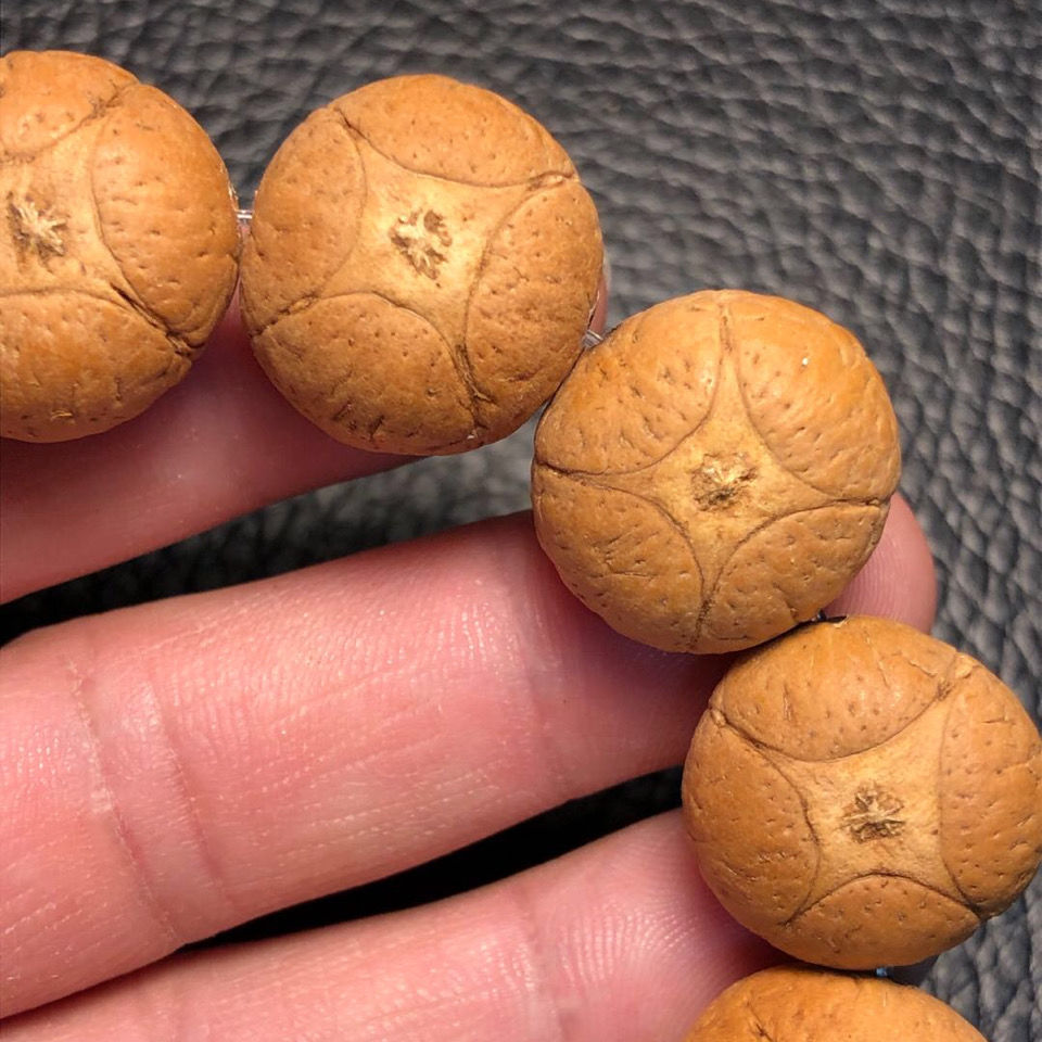 菩提麒麟凤眼佛珠手串男女铜钱原籽异形龙眼佛珠