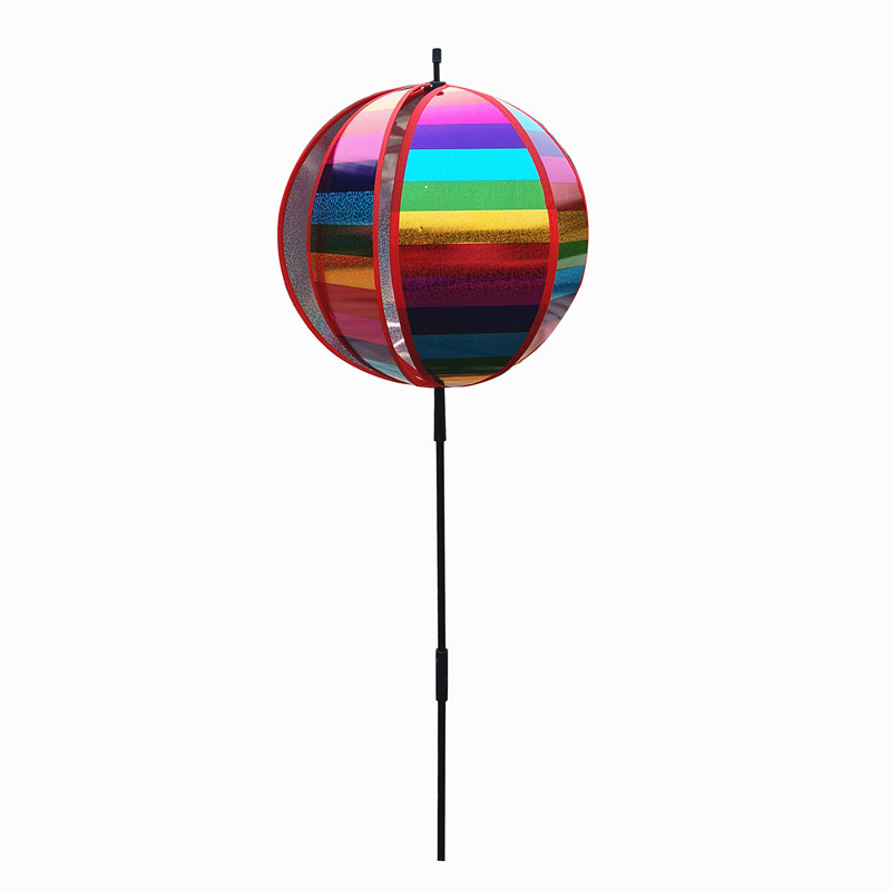 风车亮片彩虹风转圆球体楼盘景点幼儿园户外装饰风车