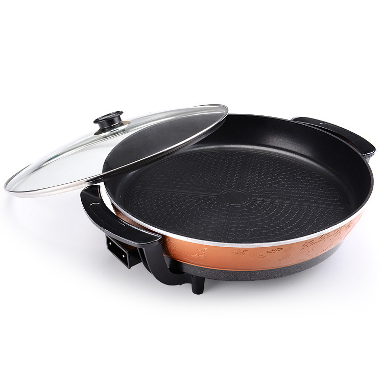 双喜电煎锅不粘锅多功能电烤锅韩式无烟平底电热锅电炒锅家用烙饼