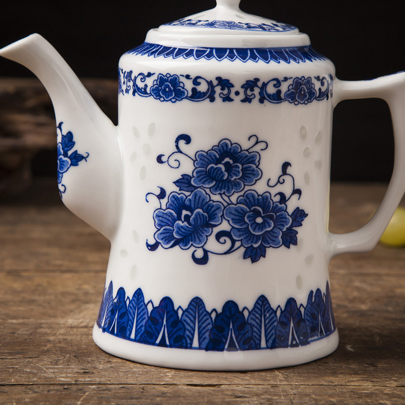 青花茶壶景德镇陶瓷玲珑茶具凉水水壶高档瓷器釉下茶壶