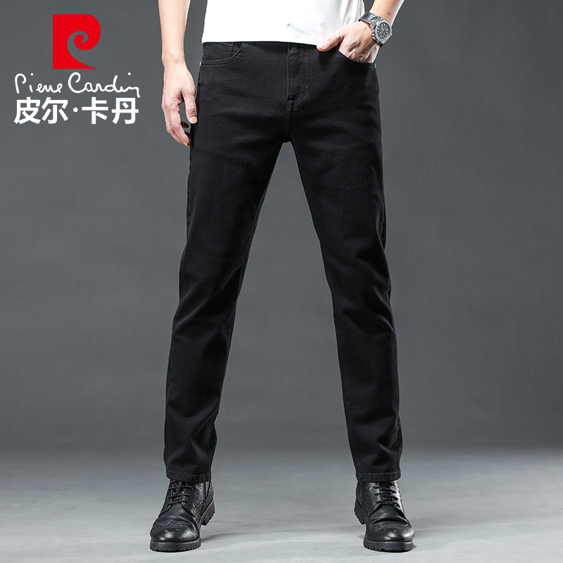 皮尔卡丹春夏薄款牛仔裤男新款商务休闲男士弹力超薄休闲长裤子男