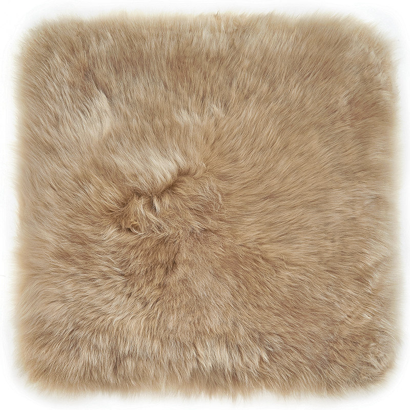 澳世家 羊毛坐垫家用椅子纯毛垫 皮毛一体垫加厚座垫沙发椅毛垫子