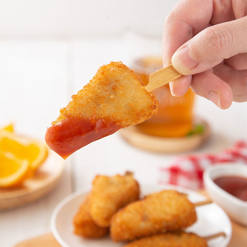 清真芝麻金甲鸡柳400g家庭三角黄金鸡肉无骨鸡肉丸