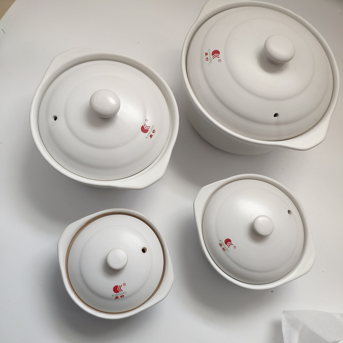 康舒陶瓷砂锅汤锅熬粥家用单人明火耐高温平底炖锅