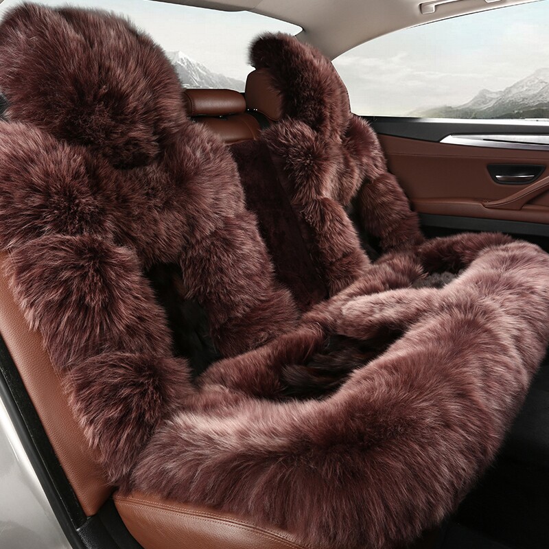 羊毛狐狸毛汽车汽车坐垫a200l奔驰260lgle400gla450gle350皮草通用