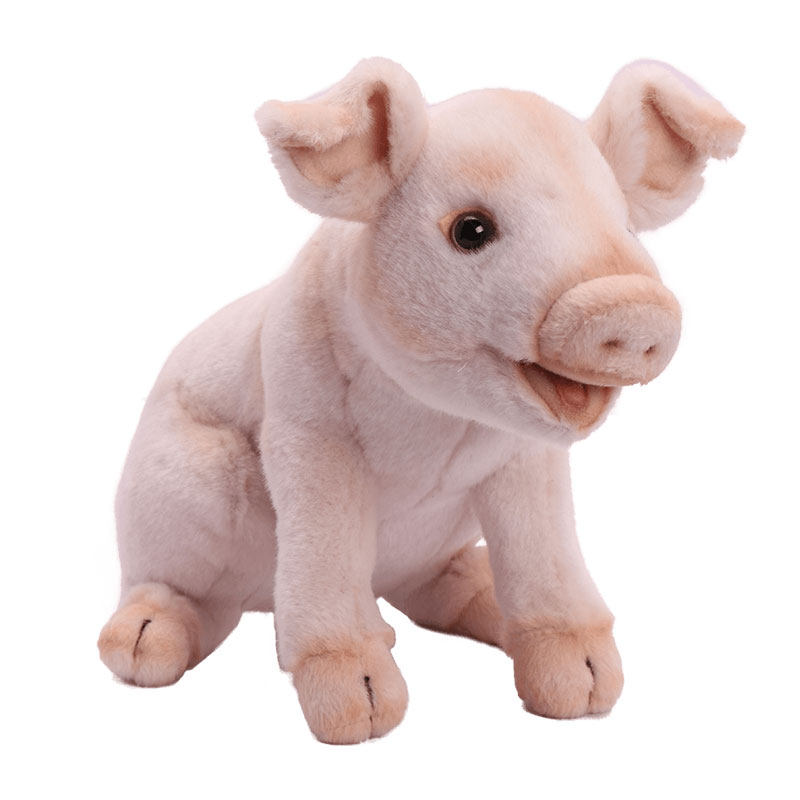 澳洲正版hansa进口仿真坐姿可爱可爱猪猪猪毛绒毛绒布艺类玩具