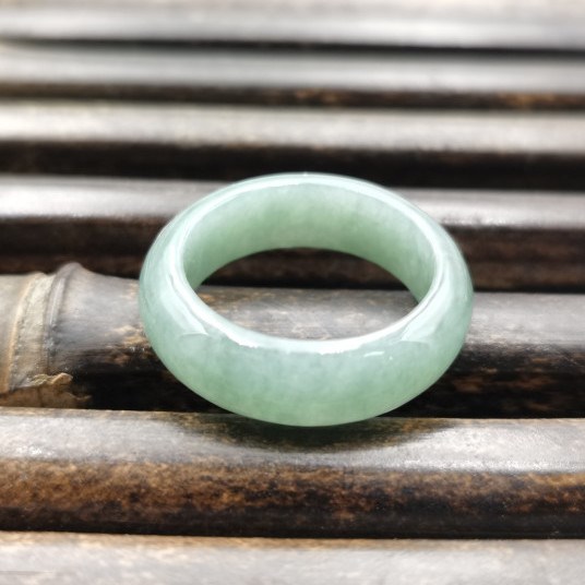 戒指翡翠冰种绿色花戒指戒圈玉扳指男女女款玉石戒指