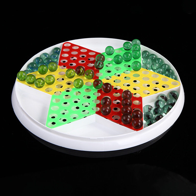 跳棋玻璃珠儿童小学生益智彩色游戏亲子互动跳棋