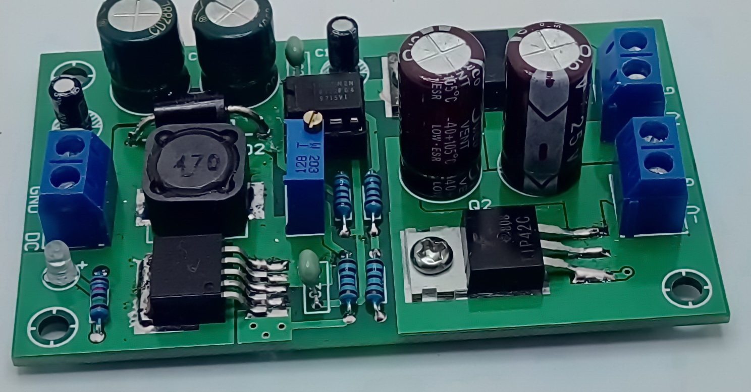 稳压升压电路xl6009正负电源12v15v18v音响输入一路电源