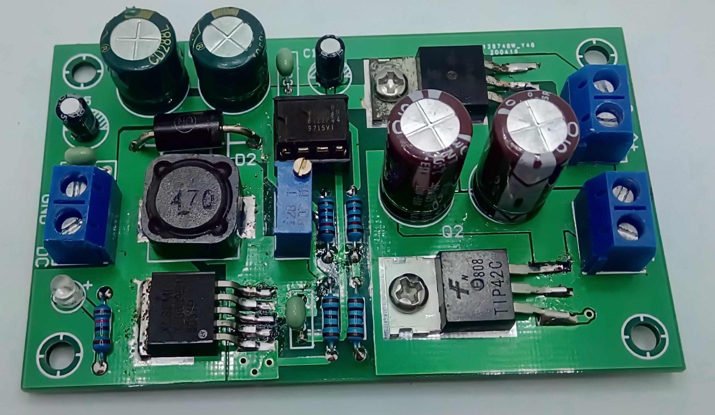 稳压升压电路xl6009正负电源12v15v18v音响输入一路电源