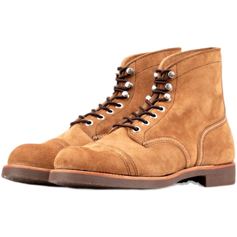 升级版luosjiet固特异工艺柔软鹿皮8113工装户外伞兵时装靴