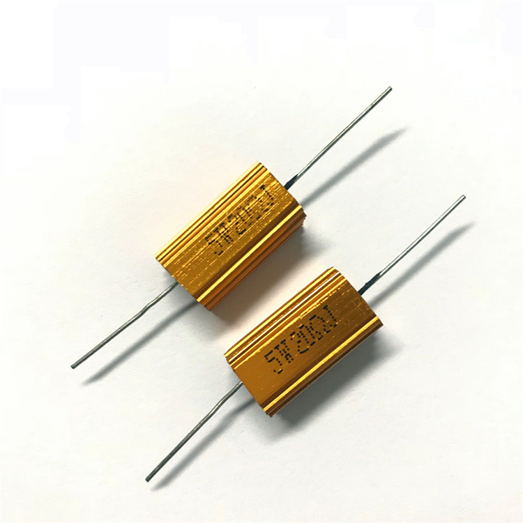 rx24黄金铝壳电阻器5w18r20r22r25r电阻器