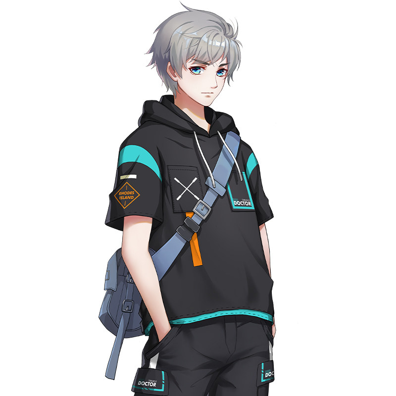 漫踪二次元女学生男女衣服连帽明日短袖夏季博士动漫t恤