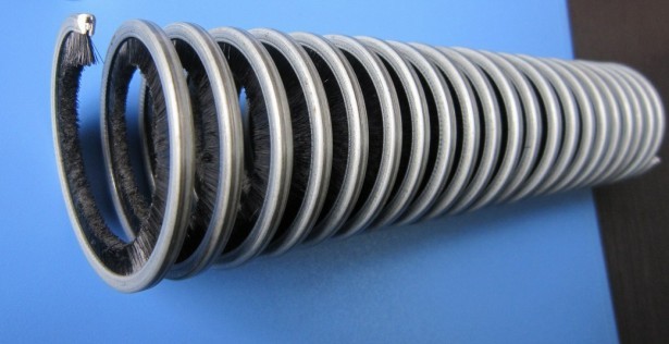 磨料丝弹簧刷螺旋弹簧刷缠绕式尼龙丝弹簧刷辊各种异行刷