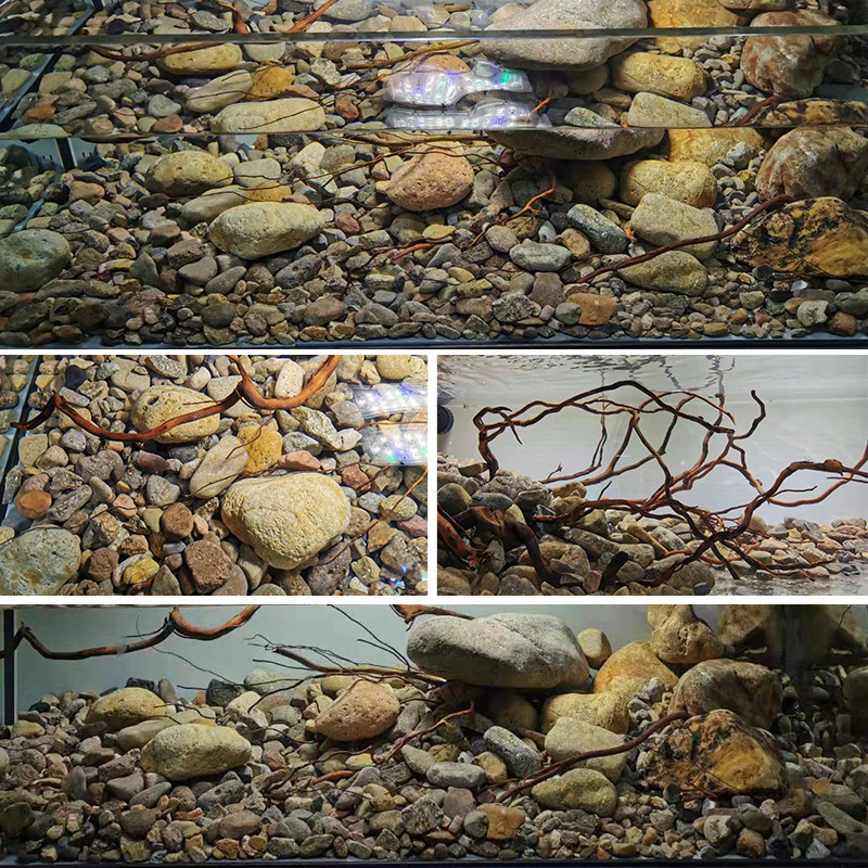 鱼缸天然溪流流沙化妆原生石子河流石大矶沙草缸造景