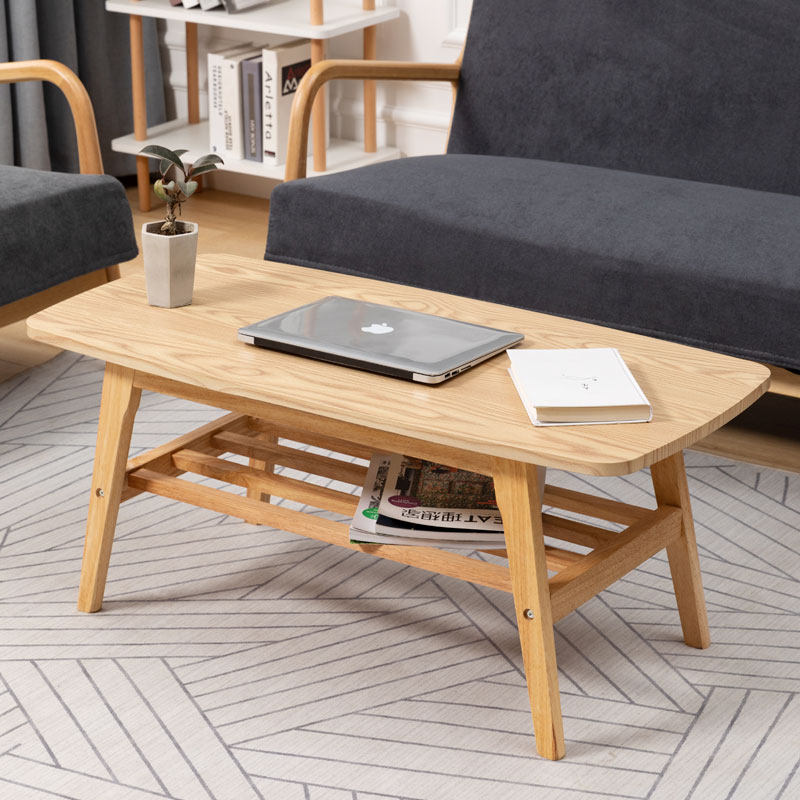 简约现代茶台小型家用茶桌原木客厅长方形泡茶茶几