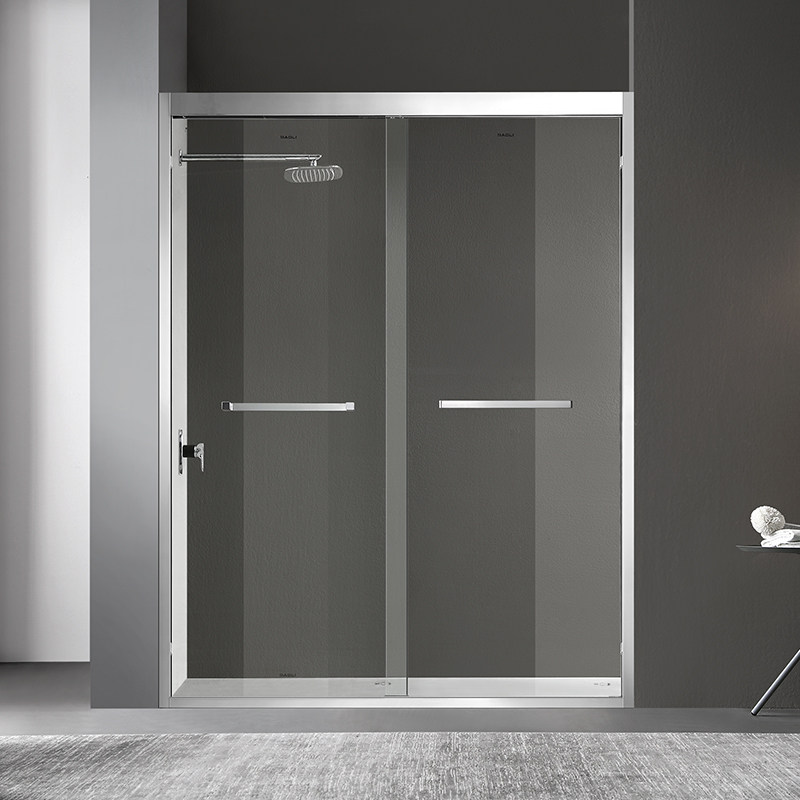 路易达不锈钢一字字型淋浴房整体家用浴室玻璃隔断整体淋浴房