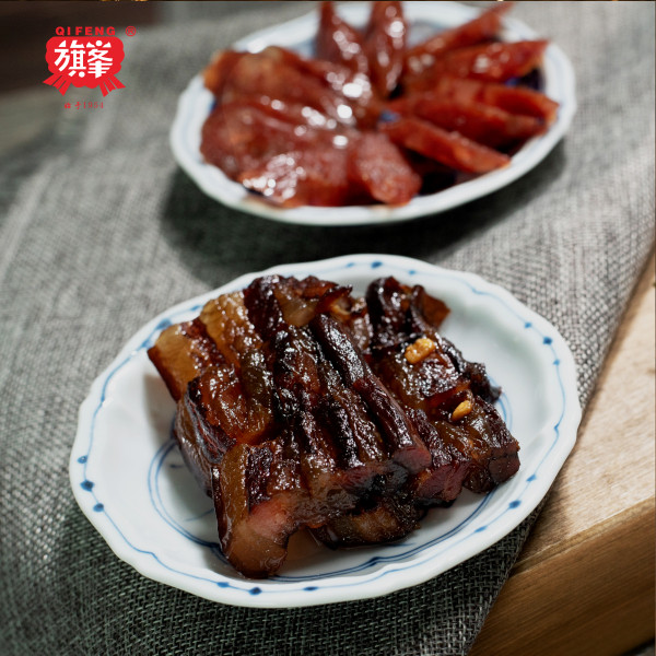 旗峰腊味东莞特产传统传统美美食咸味五花腩肉腊