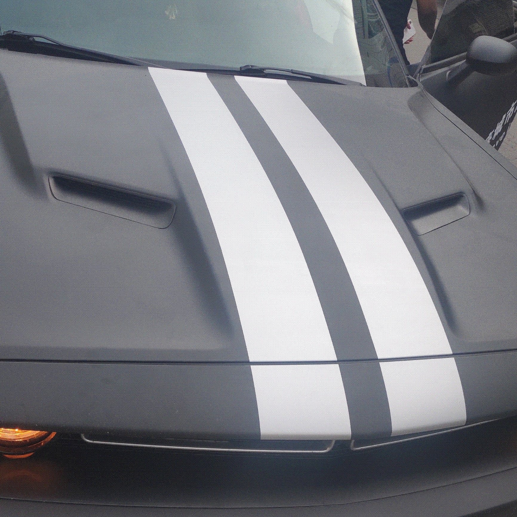 amcc前档车贴道奇挑战者地狱猫机盖车顶尾箱线条防水防晒遮阳拉花