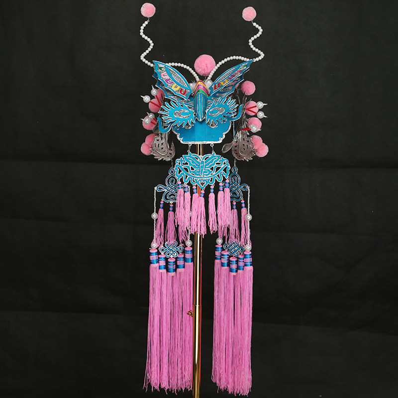 蝴蝶京剧戏曲用品盔帽演出刀马旦花旦武旦头盔更多舞蹈配饰