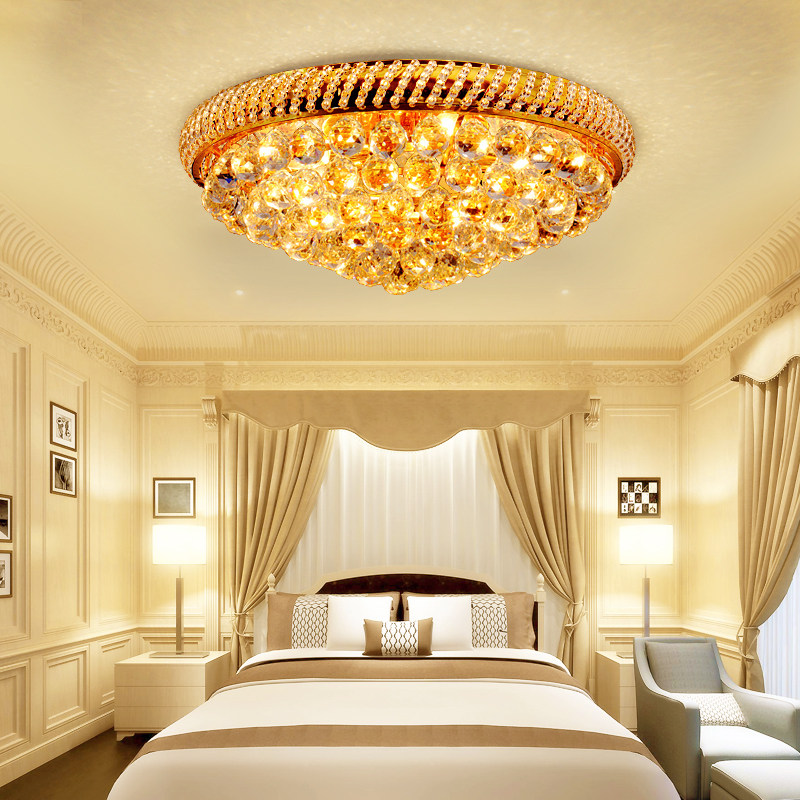 卧室现代简约温馨吸顶灯水晶灯过道房间家用吸顶灯