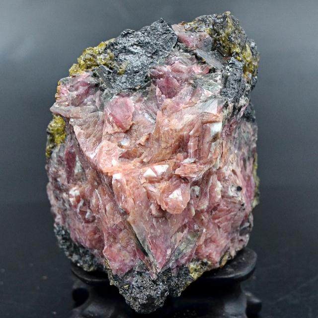 蔷薇辉石天然矿物晶体矿石教学标本摆件原石摆件