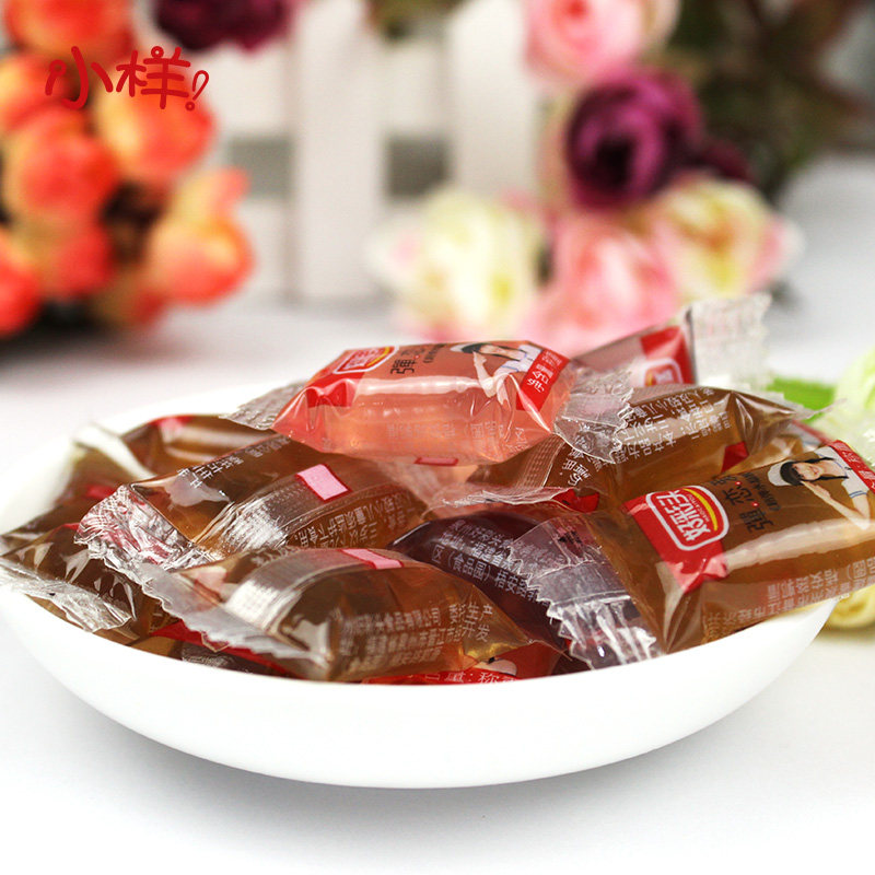 小样好彩头弹恋爱水晶糖100gx6袋多口味果冻布丁条水果味休闲零食