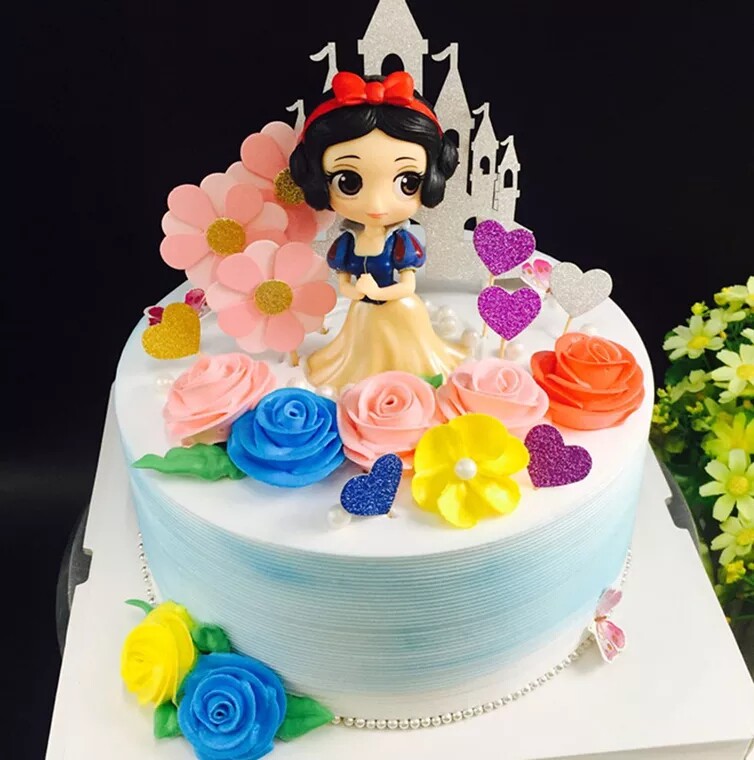 模型仿真情景白雪公主新款水果生日欧式创意蛋糕仿真水果